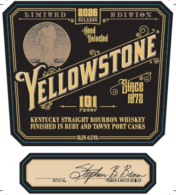 Yellowstone 2026 Limited Edition Bourbon Finished in Ruby and Tawny Port Casks - Main Street Liquor