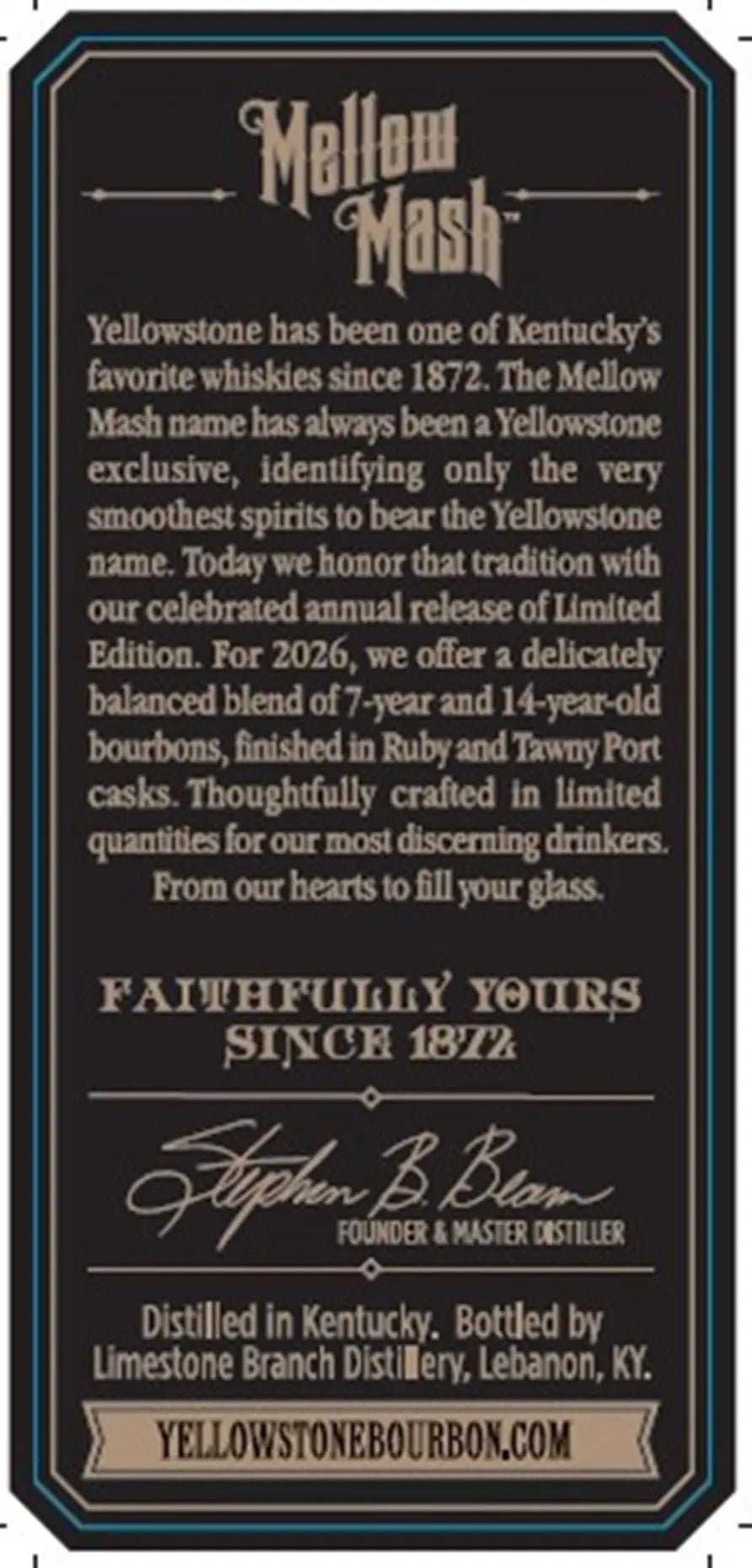 Yellowstone 2026 Limited Edition Bourbon Finished in Ruby and Tawny Port Casks - Main Street Liquor