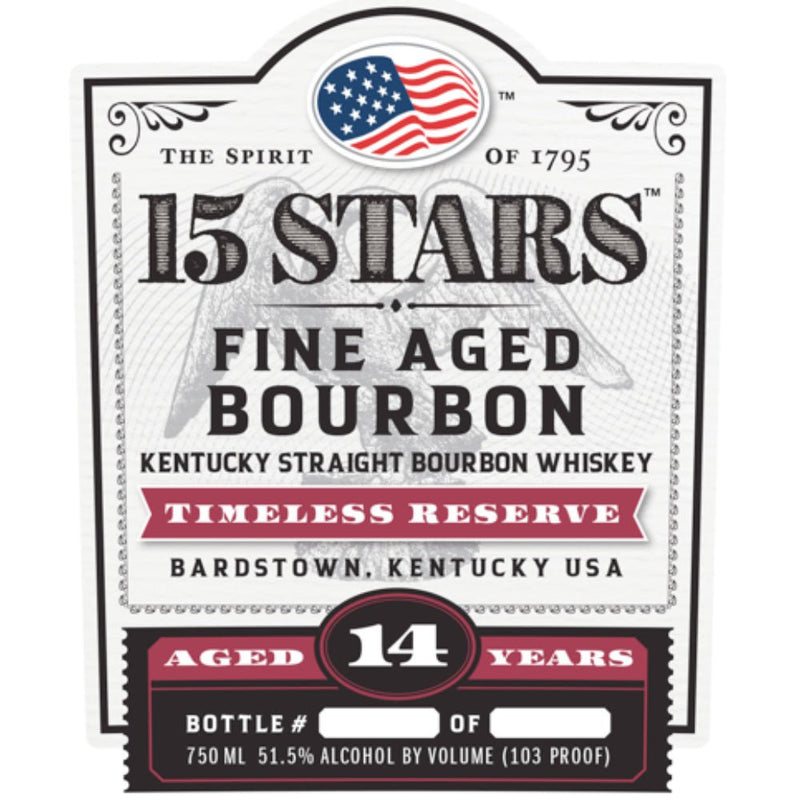 Load image into Gallery viewer, 15 Stars 14 Year Old Timeless Reserve Kentucky Straight Bourbon - Main Street Liquor
