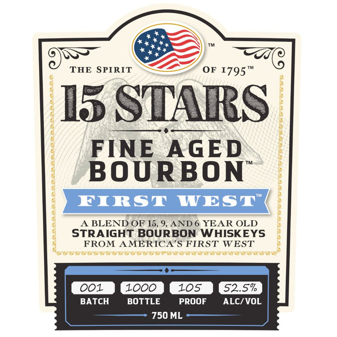 15 Stars First West Blended Bourbon - Main Street Liquor
