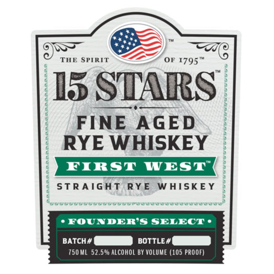 15 Stars First West Founder’s Select Rye - Main Street Liquor
