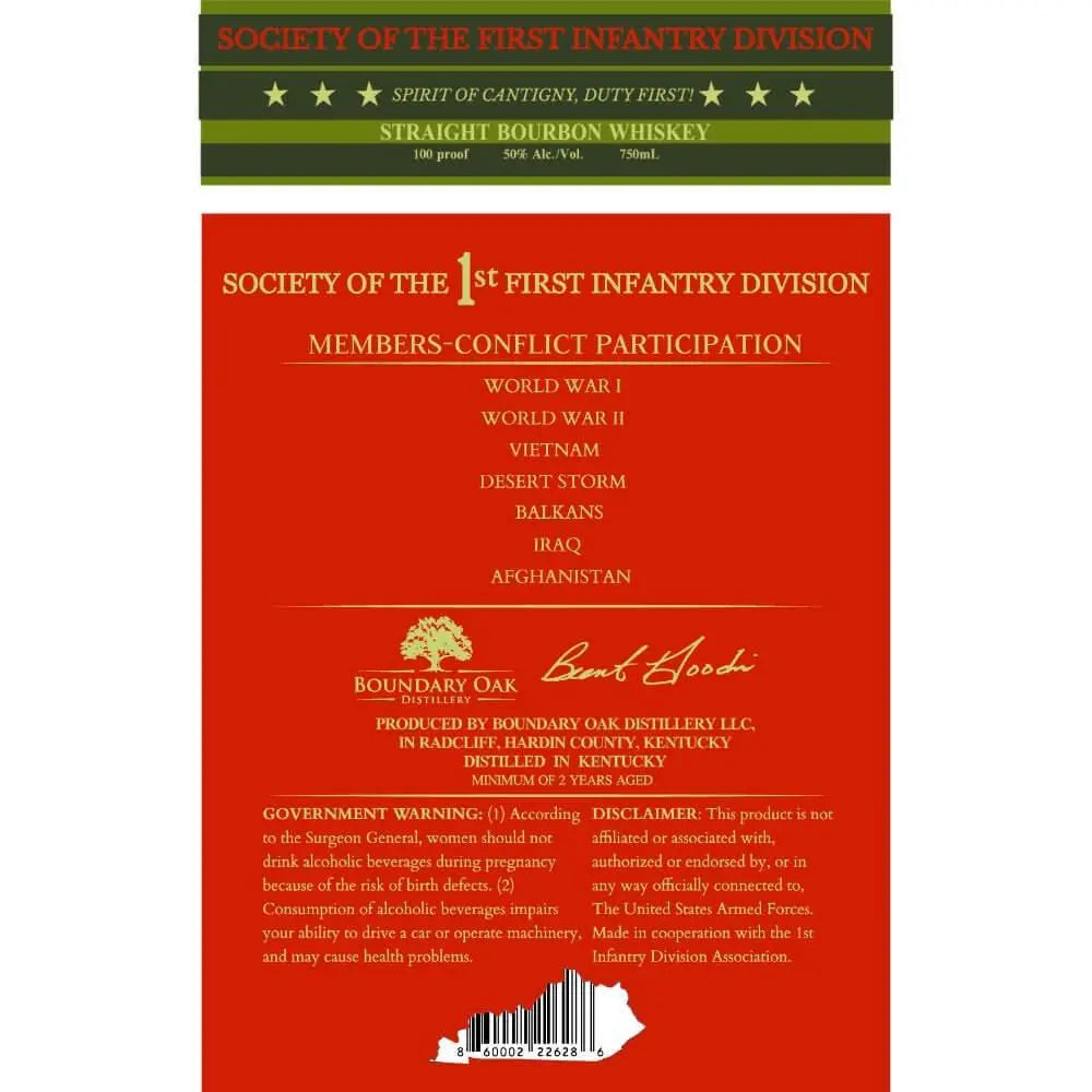 1st Infantry Division Straight Bourbon - Main Street Liquor