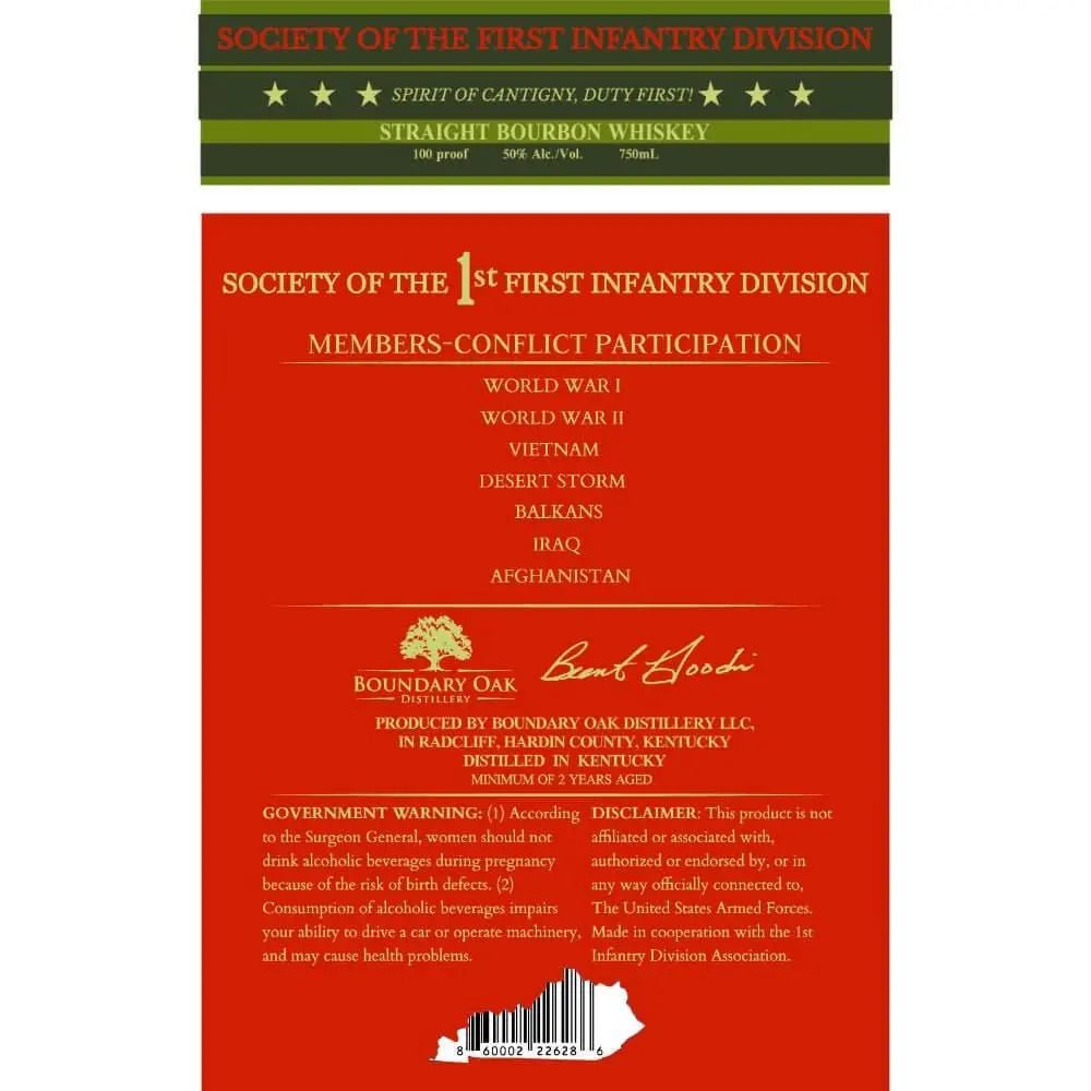 1st Infantry Division Straight Bourbon - Main Street Liquor