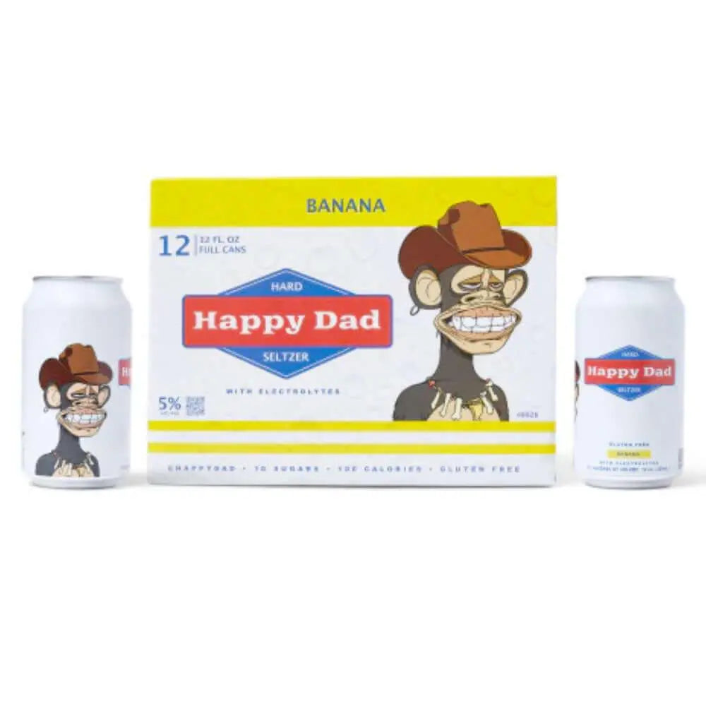 Happy Dad Banana Hard Seltzer Limited Edition 12pk Happy Dad Hard Seltzer