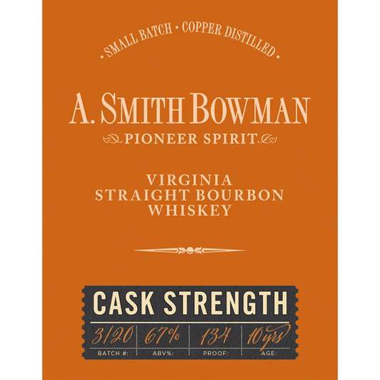 A. Smith Bowman Cask Strength Bourbon - Main Street Liquor