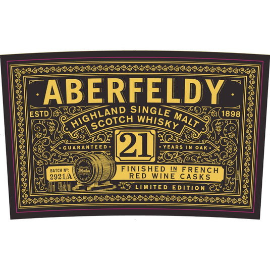 Aberfeldy 21 Year Old French Red Wine Cask Finish - Main Street Liquor