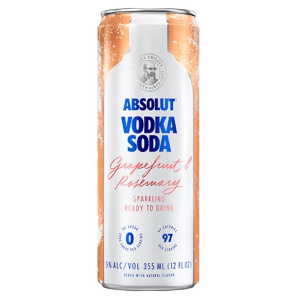 Absolut Vodka Soda Grapefruit &amp; Rosemary - Main Street Liquor