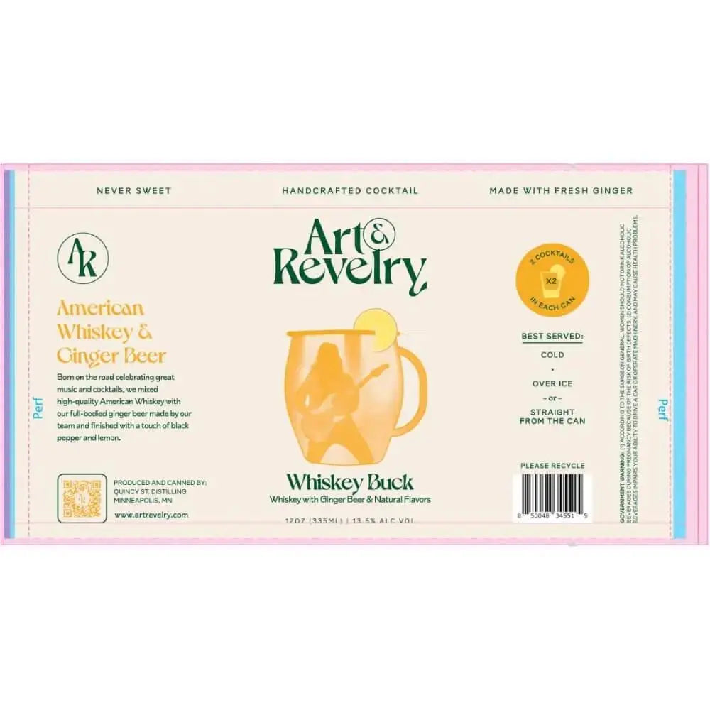 Art &amp; Revelry Whiskey Buck Canned Cocktail - Main Street Liquor