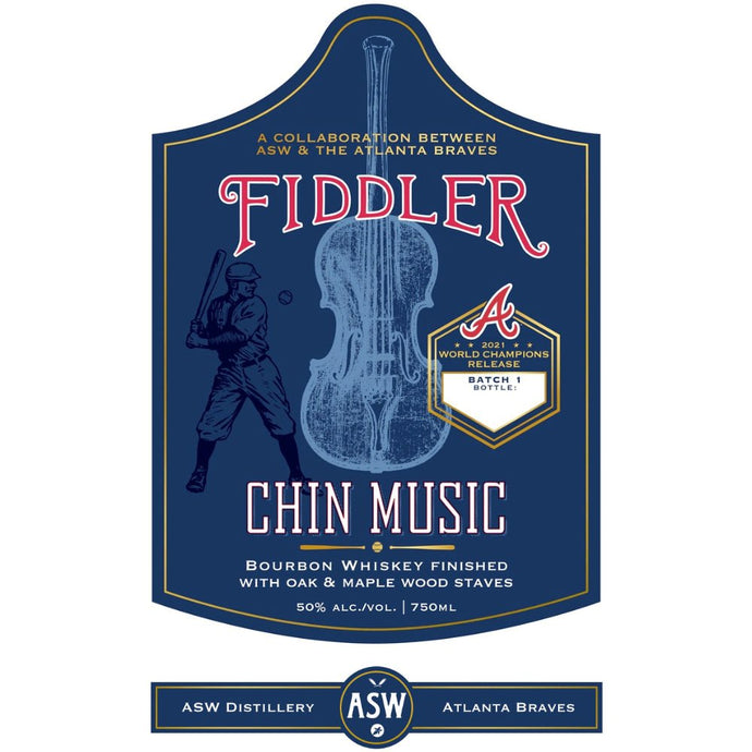 ASW x The Atlanta Braves Fiddler Chin Music Bourbon - Main Street Liquor
