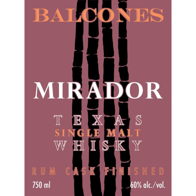 Balcones Mirador Rum Cask Finished - Main Street Liquor