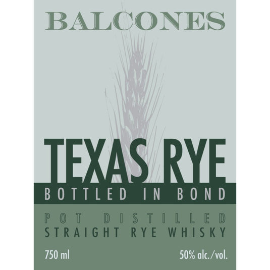 Balcones Texas Rye Bottled in Bond - Main Street Liquor
