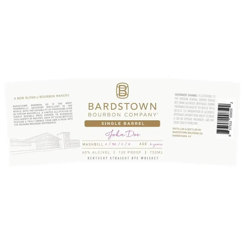 Bardstown Bourbon Co. Single Barrel Straight Rye - Main Street Liquor
