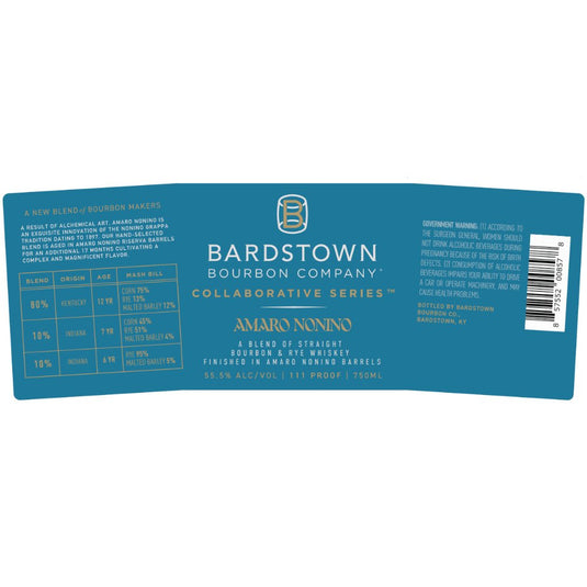 Bardstown Bourbon Collaborative Series Amaro Nonino Blended Whiskey (limit 1) - Main Street Liquor