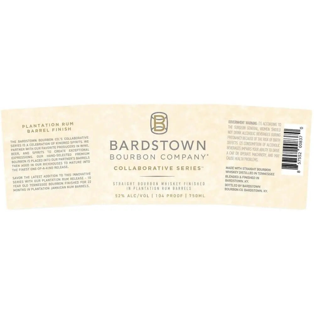 Bardstown Bourbon Collaborative Series Plantation Rum Barrel Finish - Main Street Liquor