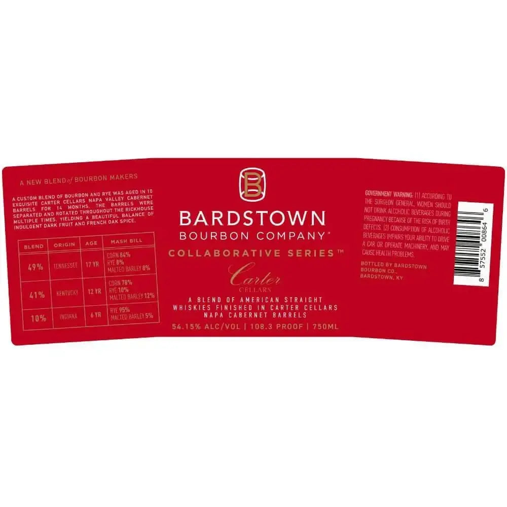 Bardstown Bourbon Collaborative Series Carter Cellars – Main Street Liquor