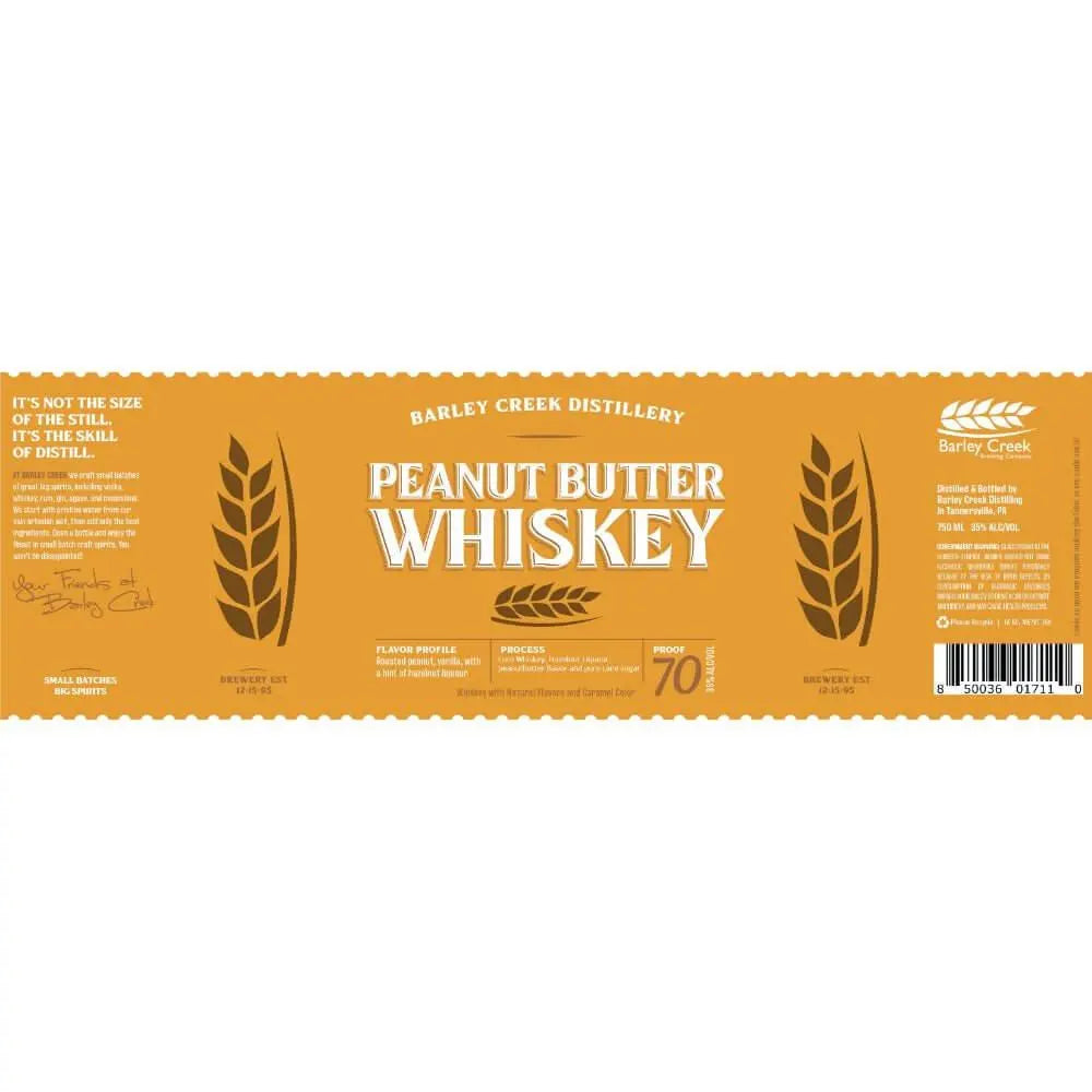 Barley Creek Distillery Peanut Butter Whiskey - Main Street Liquor