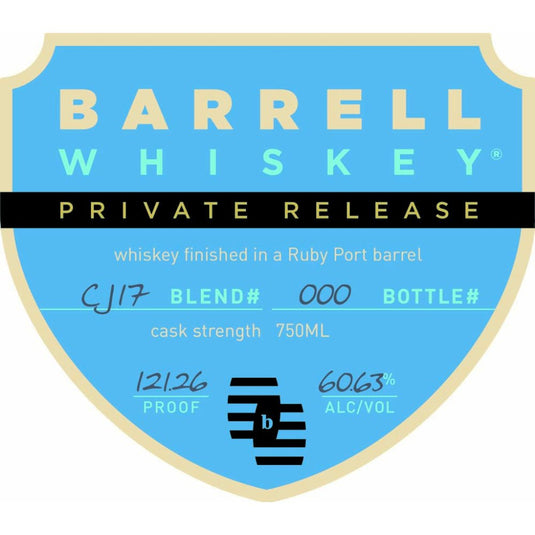 Barrell Whiskey Private Release CJ17 - Main Street Liquor