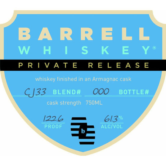 Barrell Whiskey Private Release CJ33 - Main Street Liquor