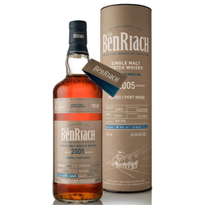 BenRiach 12 Year Old Peated Port Wood Finish Single Cask 