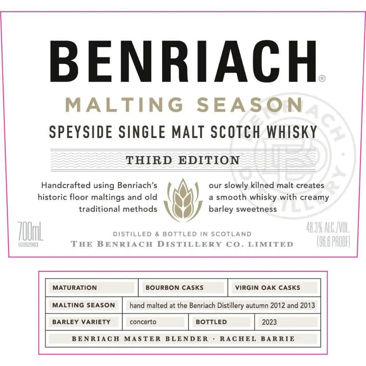 Benriach Malting Season Third Edition - Main Street Liquor