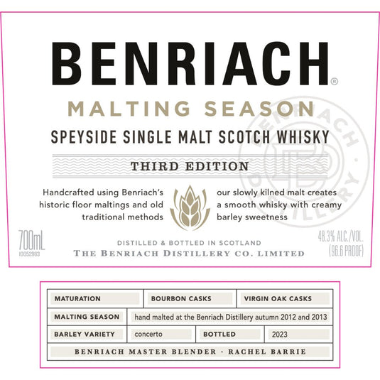Benriach Malting Season Third Edition - Main Street Liquor
