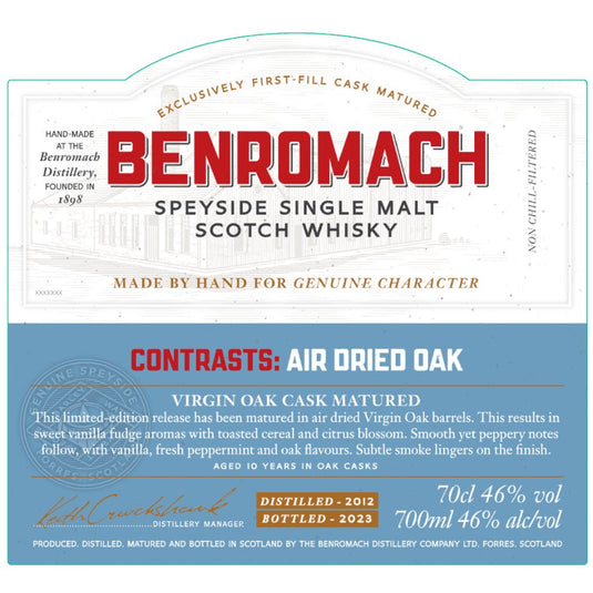 Benromach Contrasts: Air Dried Oak 2023 Release - Main Street Liquor