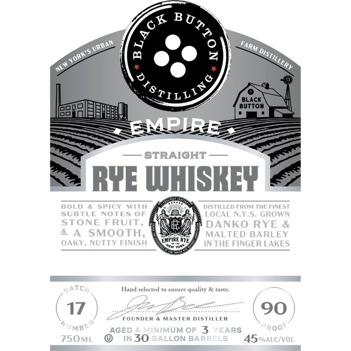 Black Button Empire Straight Rye - Main Street Liquor