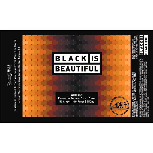Black Is Beautiful Imperial Stout Cask Finished Whiskey - Main Street Liquor