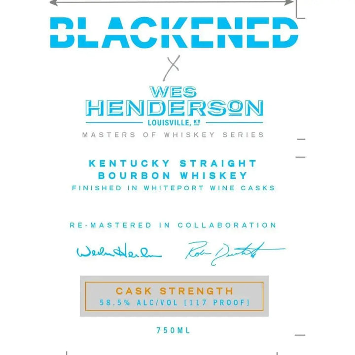 Blackened X Wes Henderson Cask Strength Bourbon By Metallica - Main Street Liquor