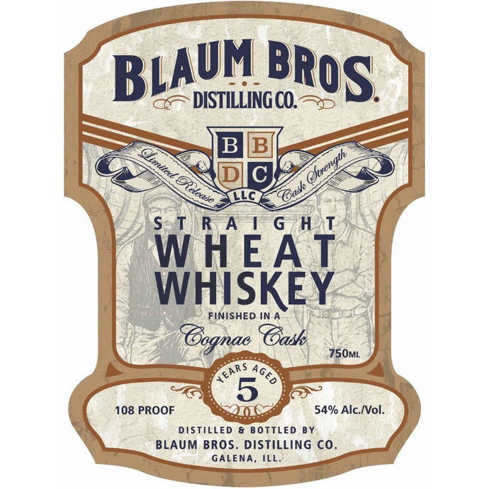 Blaum Bros 5 Year Old Straight Wheat Whiskey Finished in a Cognac Cask - Main Street Liquor