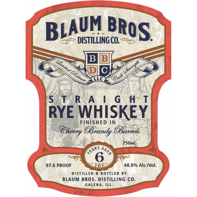 Blaum Bros 6 Year Old Straight Rye Finished in Cherry Brandy Barrels - Main Street Liquor