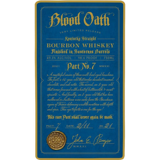 Blood Oath Pact No. 7 - Main Street Liquor