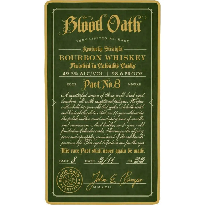 Blood Oath Pact No. 8 - Main Street Liquor