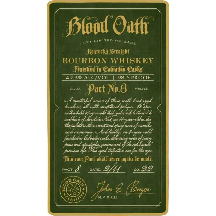Blood Oath Pact No. 8 - Main Street Liquor