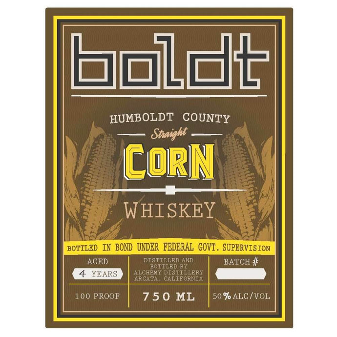 Boldt Humboldt County Straight Corn Whiskey - Main Street Liquor