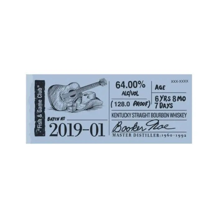 Booker's Bourbon 2019 - 01 “Fish & Game Club” - Main Street Liquor