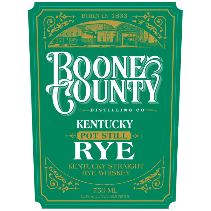 Boone County Kentucky Pot Still Rye Whiskey - Main Street Liquor
