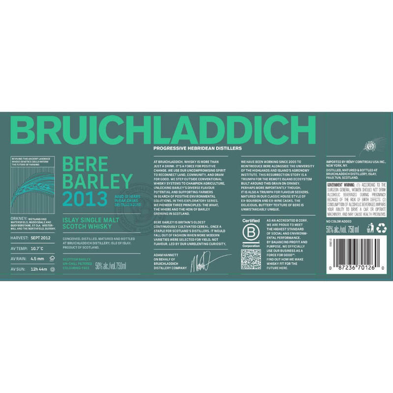 Load image into Gallery viewer, Bruichladdich Bere Barley 2013 - Main Street Liquor
