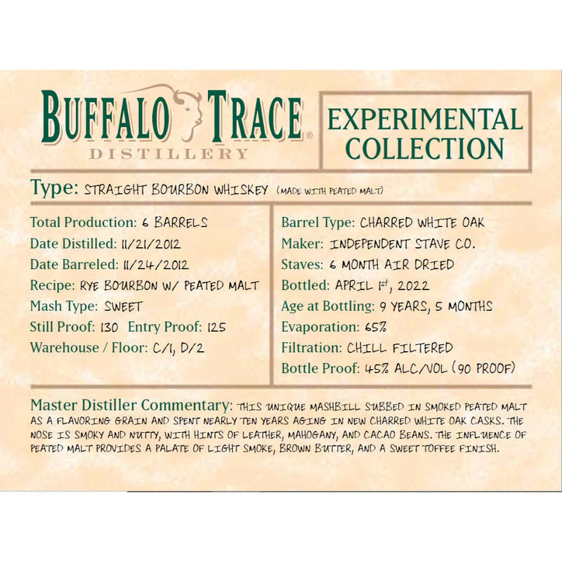 Load image into Gallery viewer, Buffalo Trace Experimental Collection Peated Bourbon - Main Street Liquor
