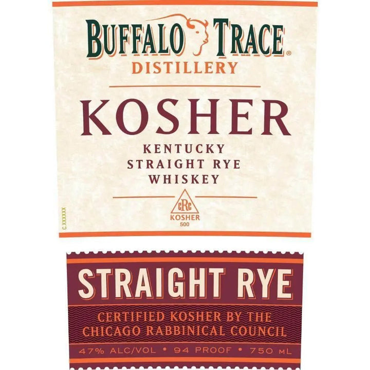 Buffalo Trace Kosher Straight Rye Whiskey - Main Street Liquor