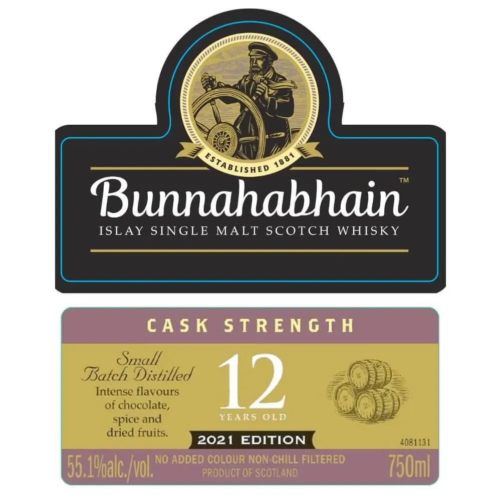 Bunnahabhain Cask Strength 12 Year Old 2021 Edition - Main Street Liquor