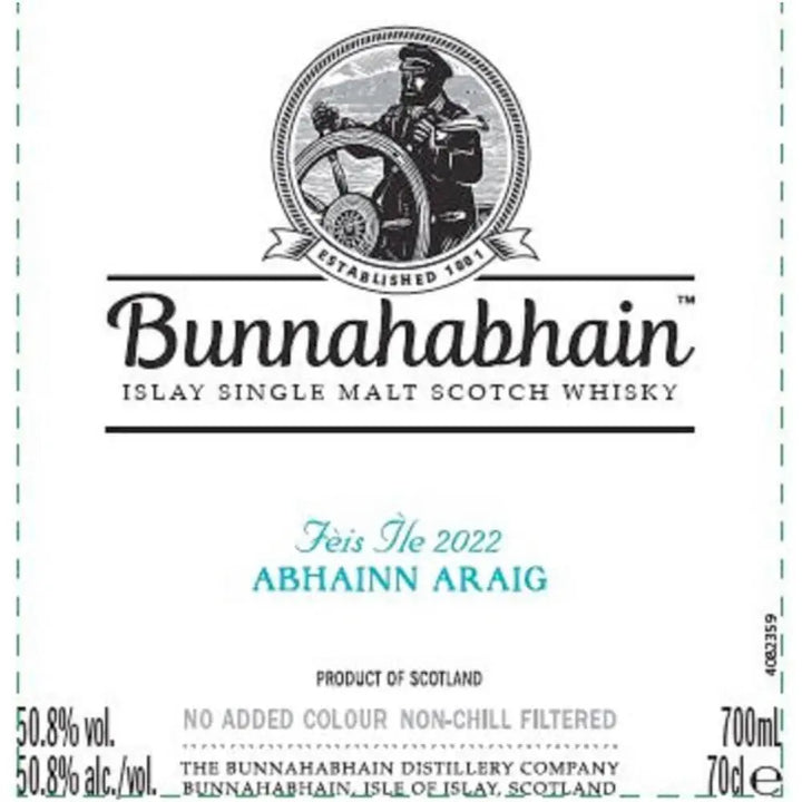 Bunnahabhain Fèis Ìle 2022 Abhainn Araig - Main Street Liquor