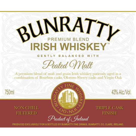 Bunratty Triple Cask Finish Peated Malt Irish Whiskey - Main Street Liquor