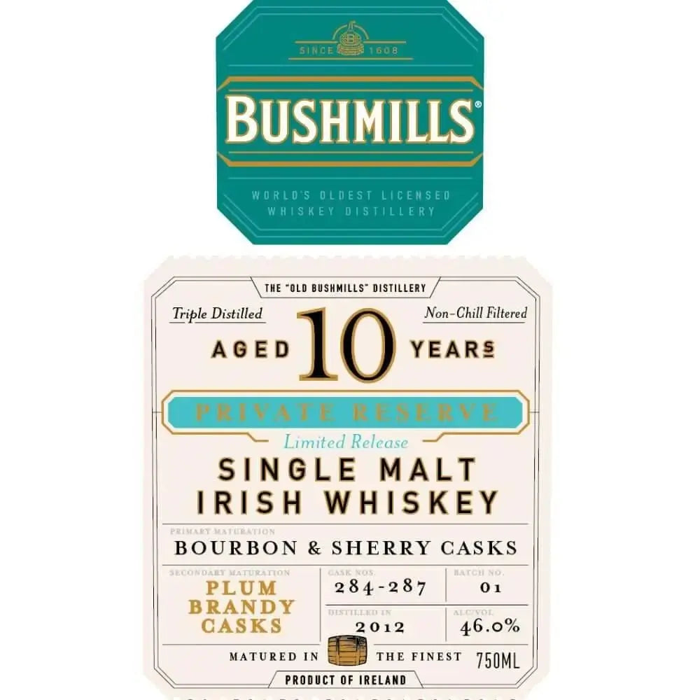 Bushmills 10 Year Old Private Reserve Bourbon &amp; Sherry Finished - Main Street Liquor