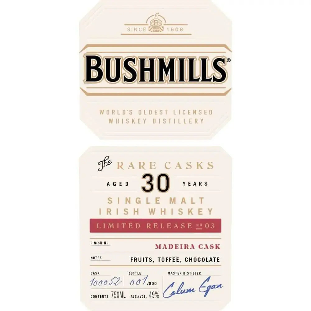 Bushmills The Rare Casks 30 Year Limited Release No. 03 - Main Street Liquor