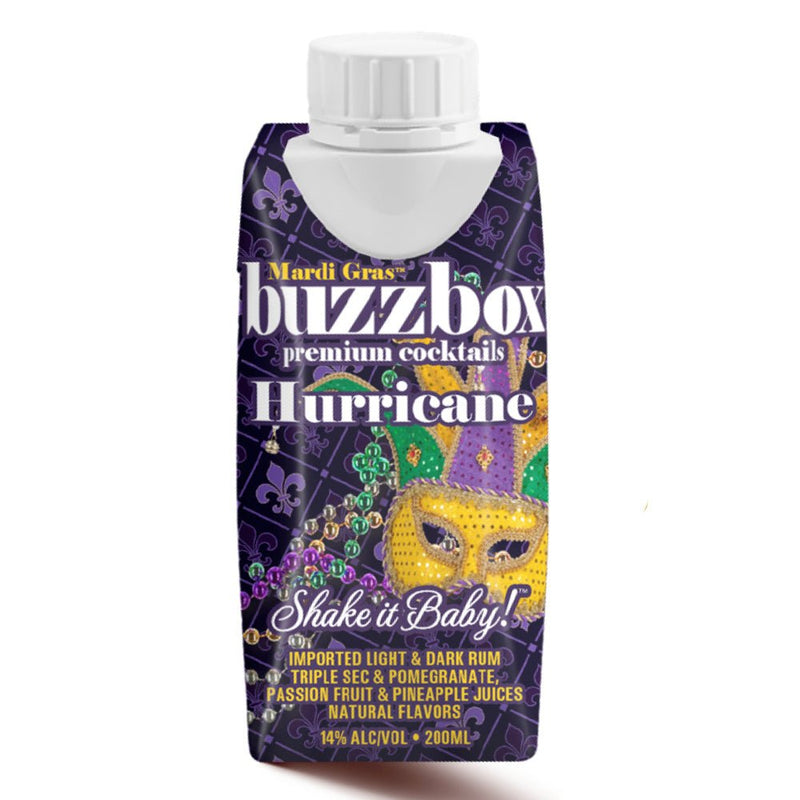 Load image into Gallery viewer, Buzzbox Mardi Gras Hurricane Cocktail 4PK - Main Street Liquor

