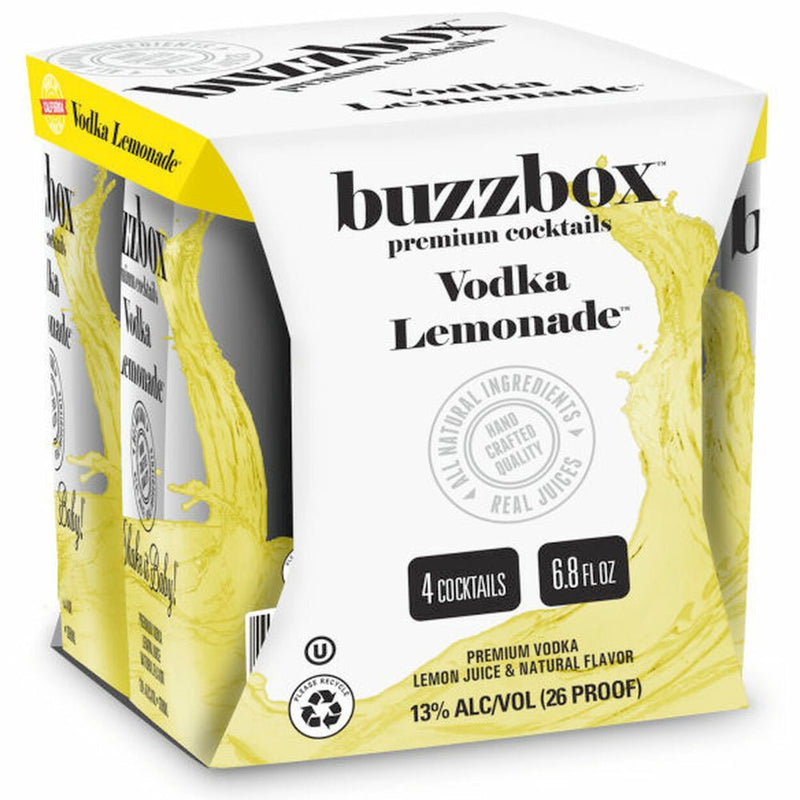 Load image into Gallery viewer, Buzzbox Vodka Lemonade Cocktail 4PK - Main Street Liquor

