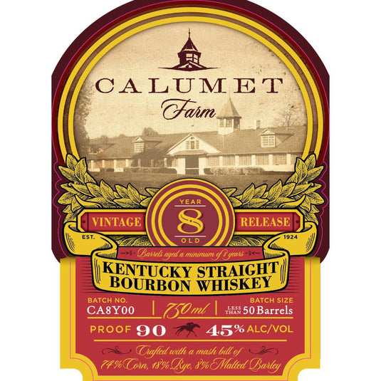 Calumet Farm 8 Year Old Bourbon Vintage Release - Main Street Liquor