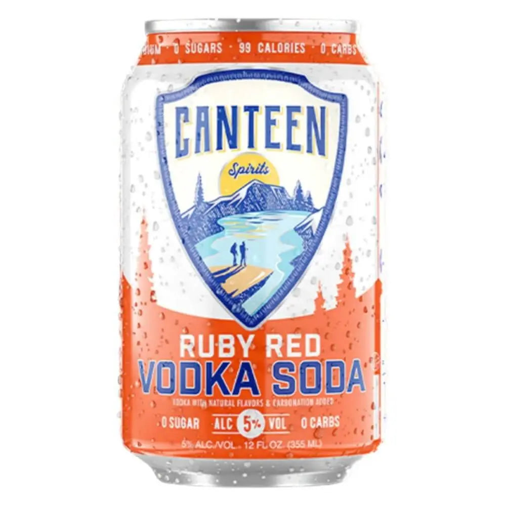 Canteen Ruby Red Grapefruit Vodka Soda 6pk - Main Street Liquor