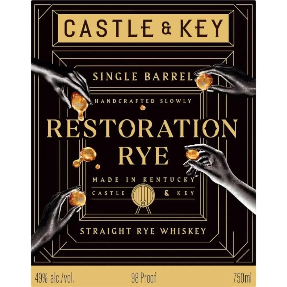 Castle &amp; Key Restoration Rye Single Barrel 2024 Release - Main Street Liquor